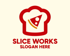 Pizza Slice Chef Hat logo design