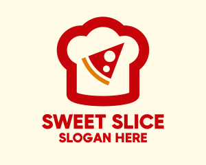 Pizza Slice Chef Hat logo design