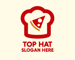 Pizza Slice Chef Hat logo design