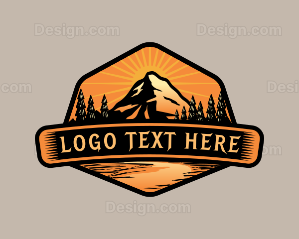 Mountain Peak Adventure Destination Logo