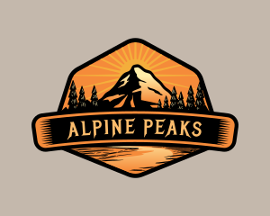 Mountain Peak Adventure Destination logo design