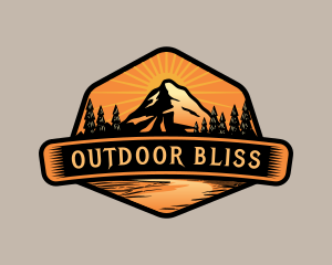 Mountain Peak Adventure Destination logo design