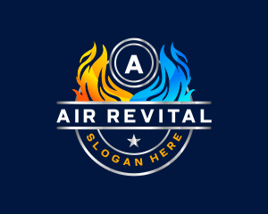 HVAC Fire Ice Airconditioning logo design