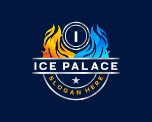 HVAC Fire Ice Airconditioning logo design