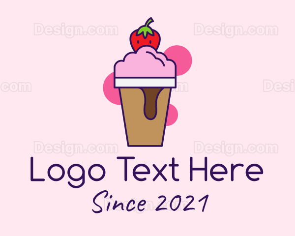 Strawberry Ice Cream Logo