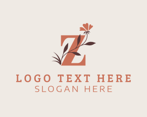 Flower Stem Letter Z logo