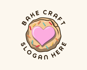 Heart Pastry Cookie logo design