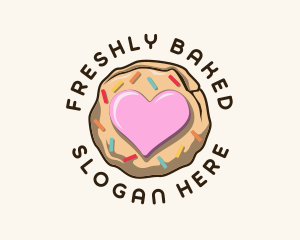 Heart Pastry Cookie logo design