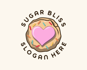 Heart Pastry Cookie logo design