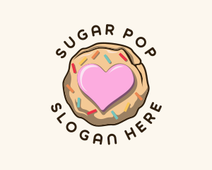 Heart Pastry Cookie logo design