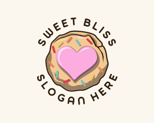 Heart Pastry Cookie logo design