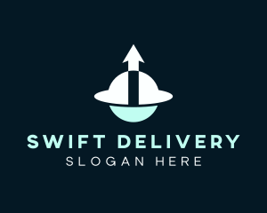 Arrow Delivery Sphere logo design