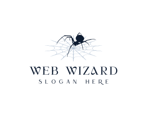 Spider Arachnid Cobweb logo design