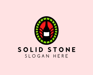 Wine Bar Jewelry Stone logo design