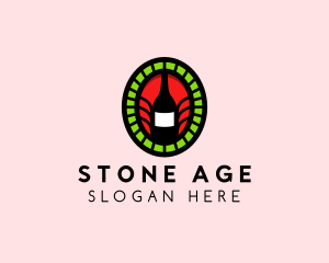 Wine Bar Jewelry Stone logo design