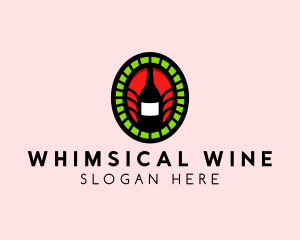 Wine Bar Jewelry Stone logo design