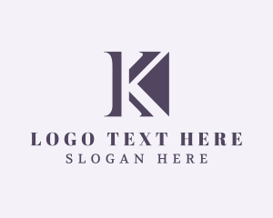 Elegant Business Letter K logo