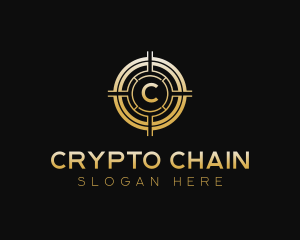 Blockchain Crypto Token logo design