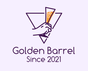 Triangular Cocktail Drink logo