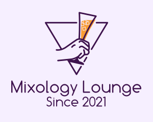 Triangular Cocktail Drink logo design