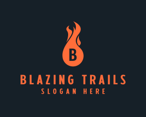 Fire Burning Flame  logo design