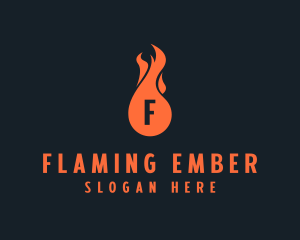 Fire Burning Flame  logo design