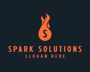 Fire Burning Flame  logo design