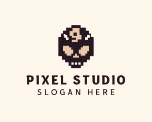 Evil Demon Pixel logo design