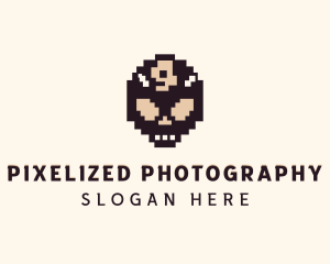 Evil Demon Pixel logo design