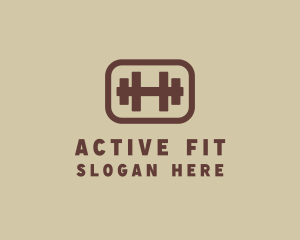 Fitness Dumbbell Gym logo design