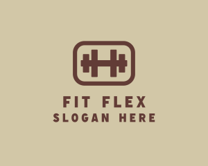 Fitness Dumbbell Gym logo design