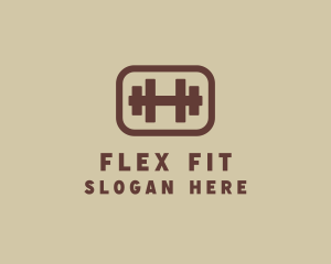 Fitness Dumbbell Gym logo design