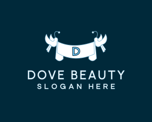 Dove Bird Banner logo design