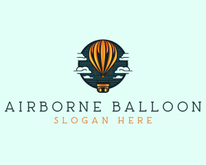 Travel Hot Air balloon  logo design