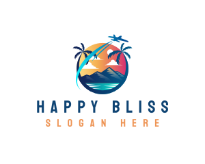 Beach Island Airplane Logo