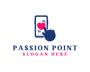 Smartphone Love Dating logo design