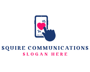 Smartphone Love Dating logo design