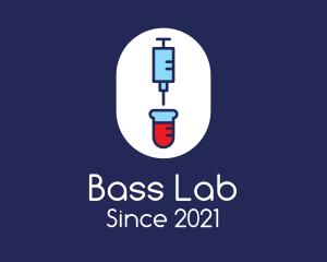 Syringe Test Tube logo design