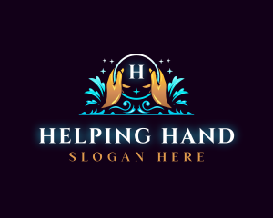 Floral Hand Therapy logo design