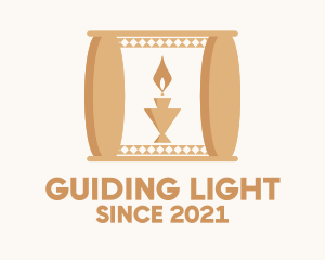 Religious Pillar Candle  logo design