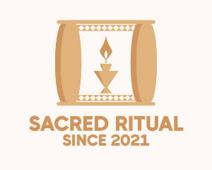 Religious Pillar Candle  logo design