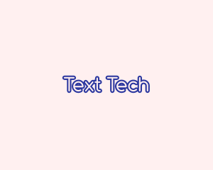 Purple Outline Text logo