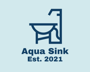 Blue Bathroom Sink  logo