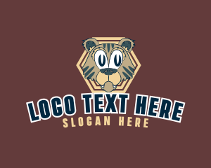 Retro Tiger Animal logo