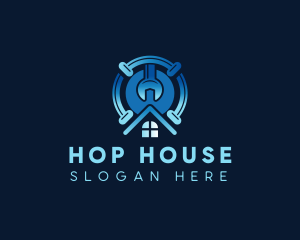 House Pipe Plumbing logo design