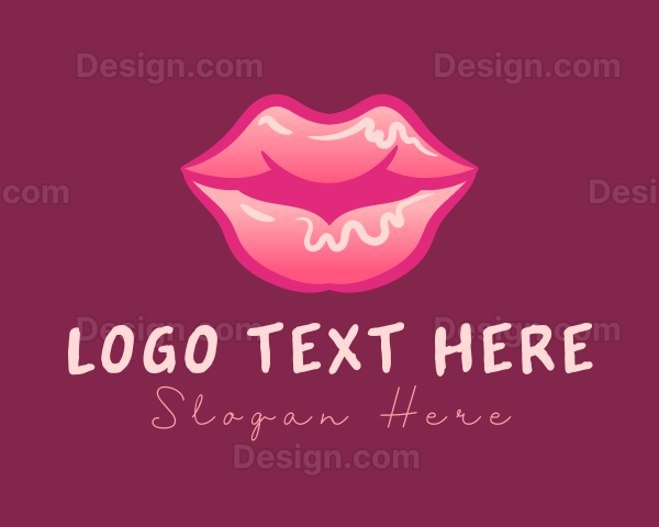 Luscious Pink Lips Logo