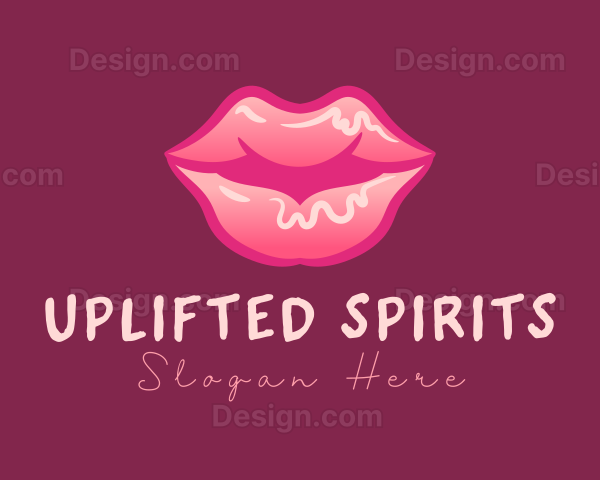 Luscious Pink Lips Logo