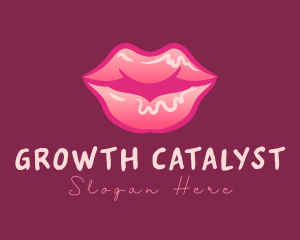 Luscious Pink Lips Logo