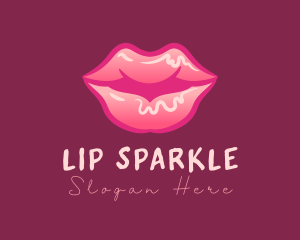 Luscious Pink Lips logo design