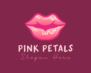 Luscious Pink Lips logo design